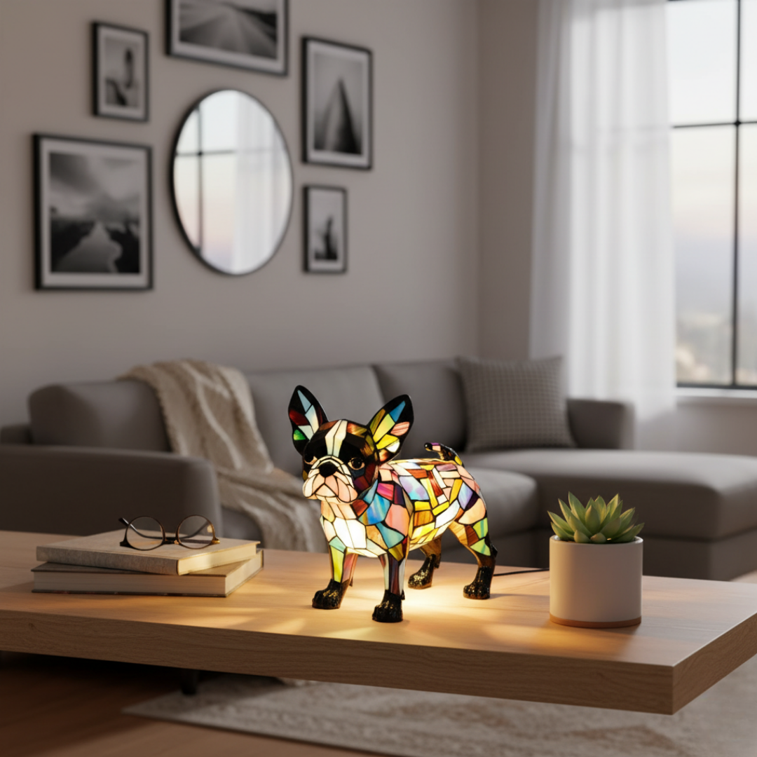 Candeeiro Geométrico Boston Terrier | Lisboa by Luisa