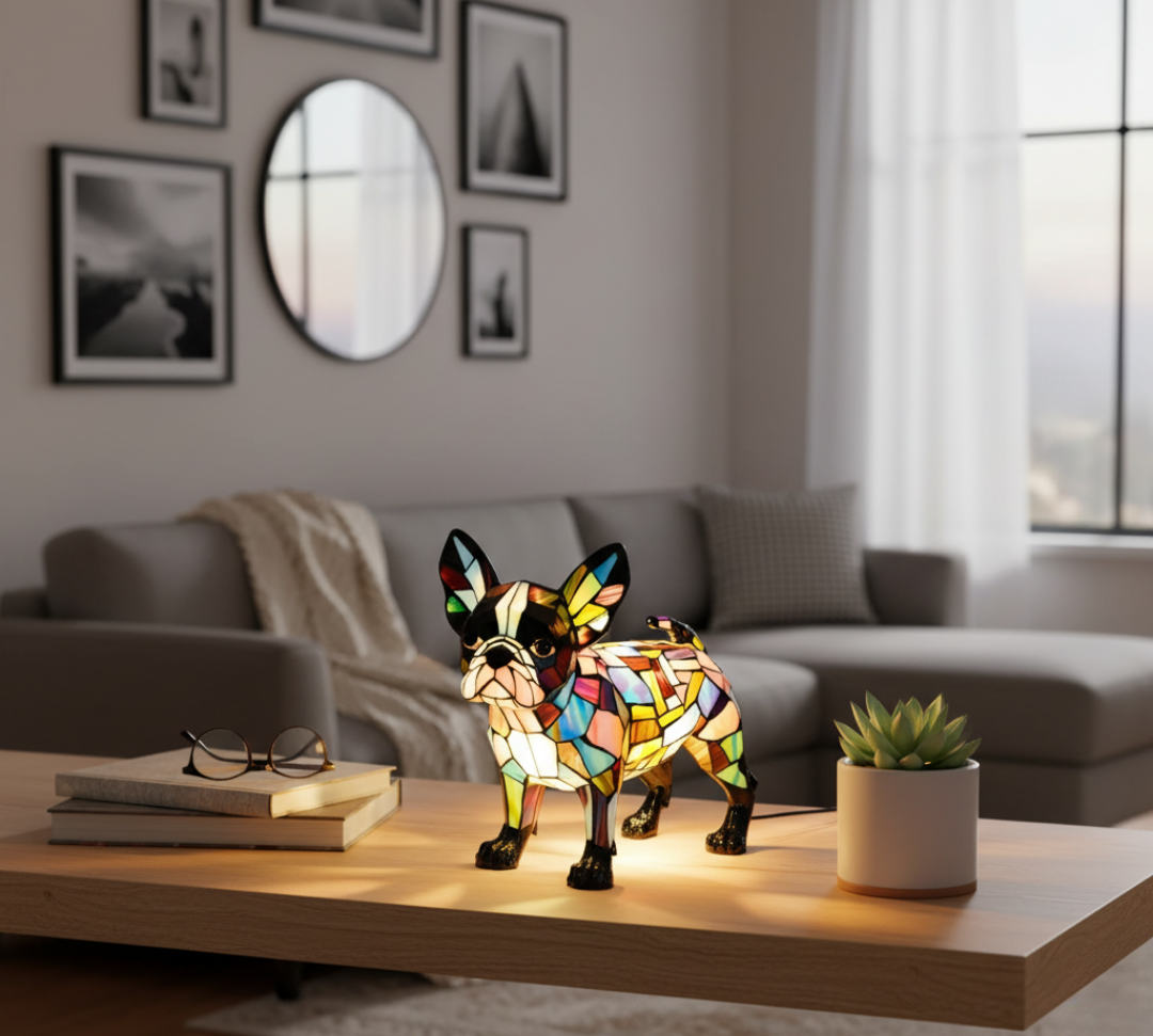 Candeeiro Geométrico Boston Terrier | Lisboa by Luisa