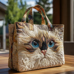 Mala Tote Acolchoada Gato de Olhos Azuis | Lisboa by Luisa