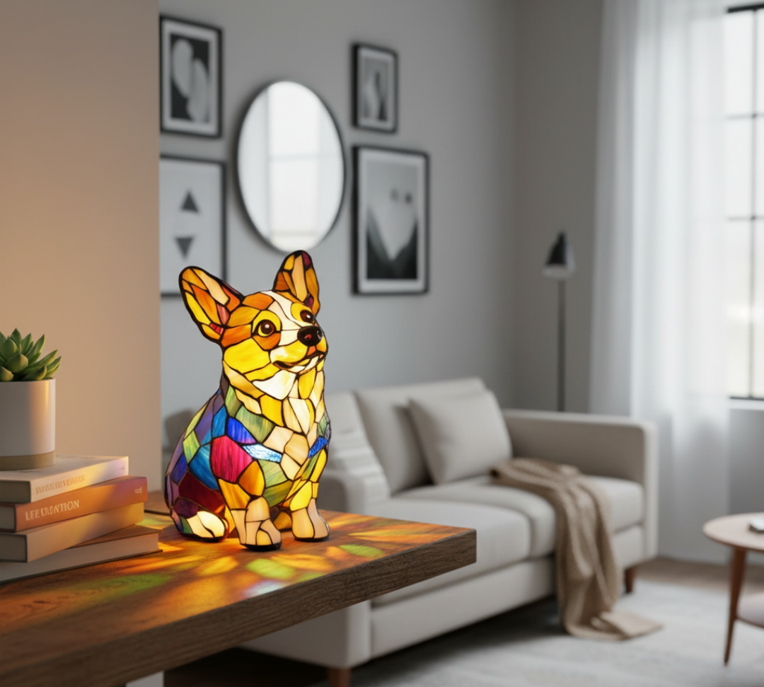 Candeeiro Geométrico Corgi Feliz | Lisboa by Luisa