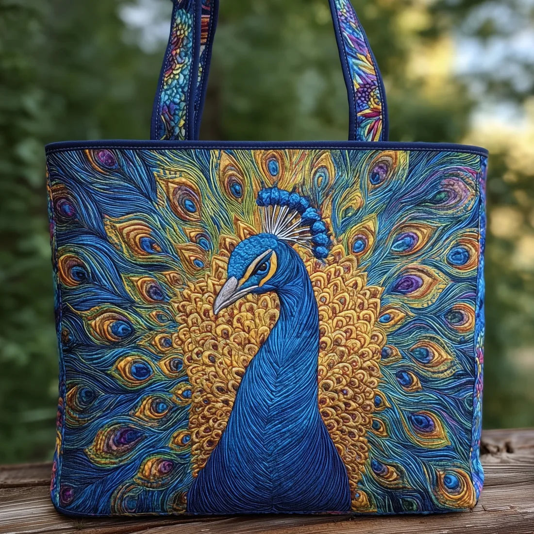 Mala Tote Acolchoada Pavão | Lisboa by Luisa