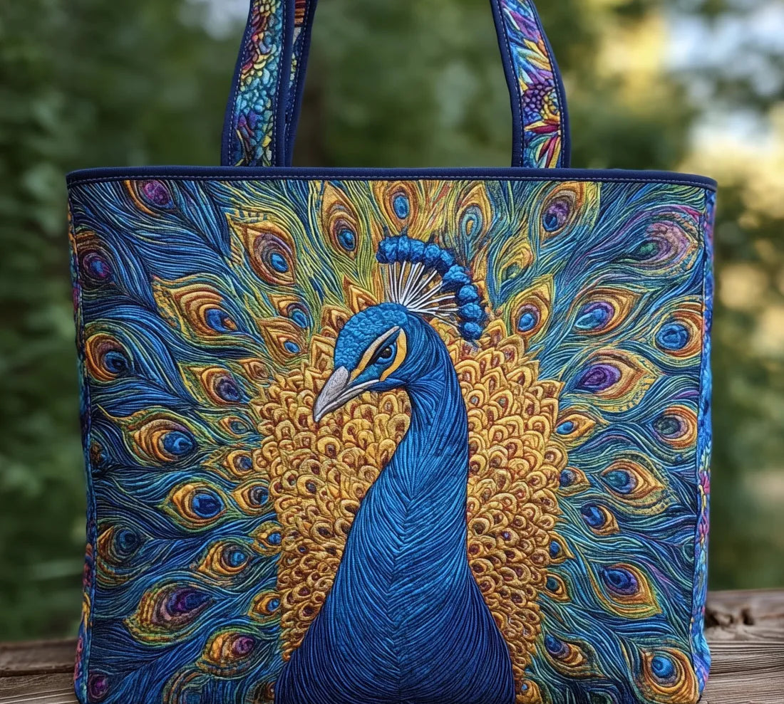 Mala Tote Acolchoada Pavão | Lisboa by Luisa