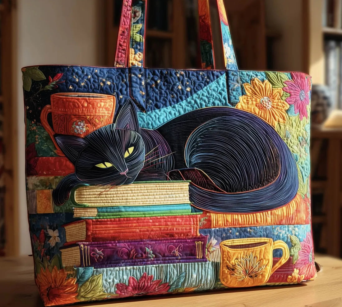 Mala Tote Acolchoada Gato Preto, Livro e Caneca | Lisboa by Luisa