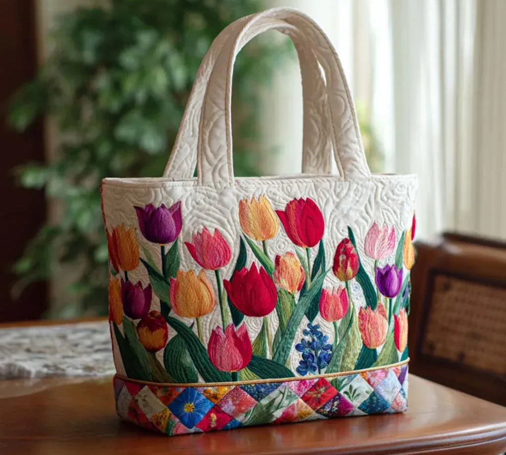 Mala Tote Acolchoada Tulipas | Lisboa by Luisa