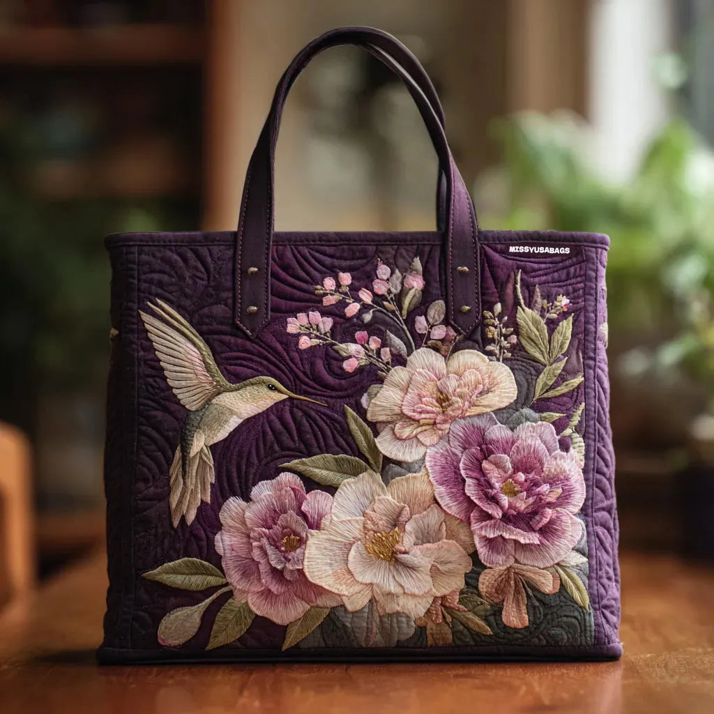 Mala Tote Acolchoada Colibri e Orquídea | Lisboa by Luisa