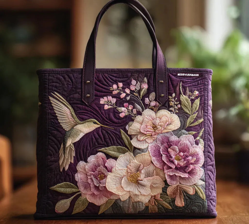 Mala Tote Acolchoada Colibri e Orquídea | Lisboa by Luisa