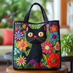 Mala Tote Acolchoada Gato Preto Mágico | Lisboa by Luisa