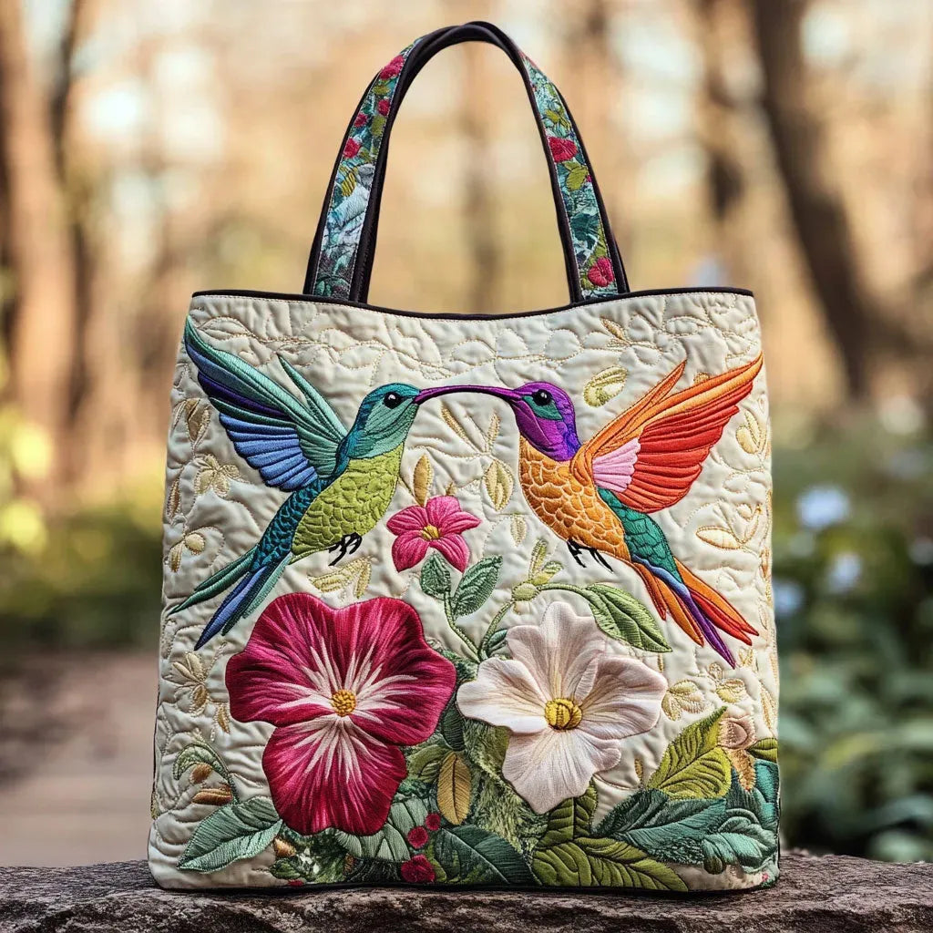 Mala Tote Acolchoada Colibri em Flor | Lisboa by Luisa