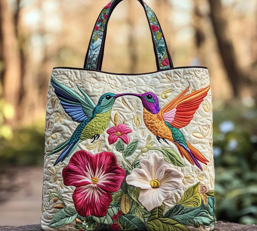 Mala Tote Acolchoada Colibri em Flor | Lisboa by Luisa