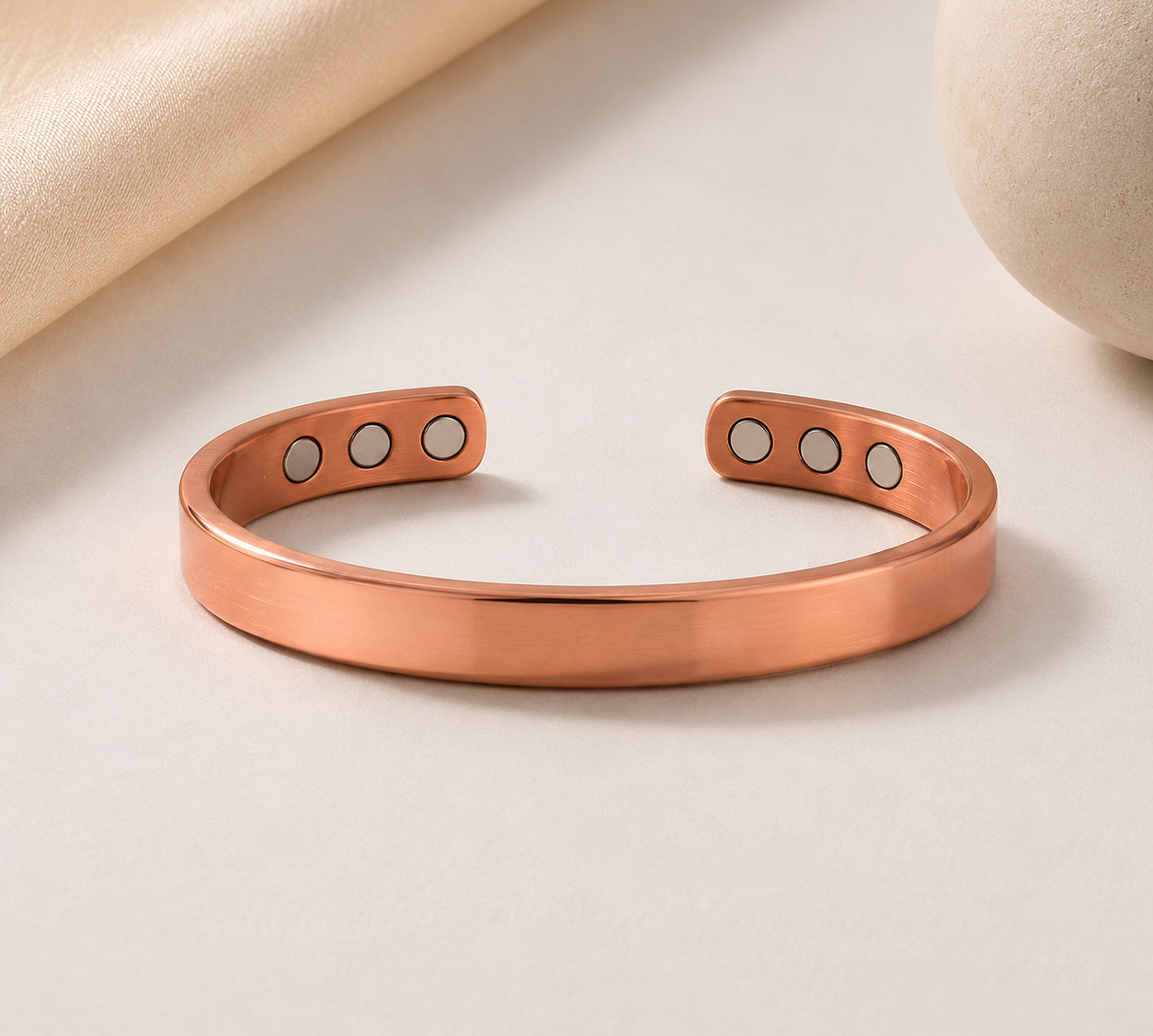 Conjunto de 3 Pulseiras de Cobre Magnéticas | Lisboa by Luisa