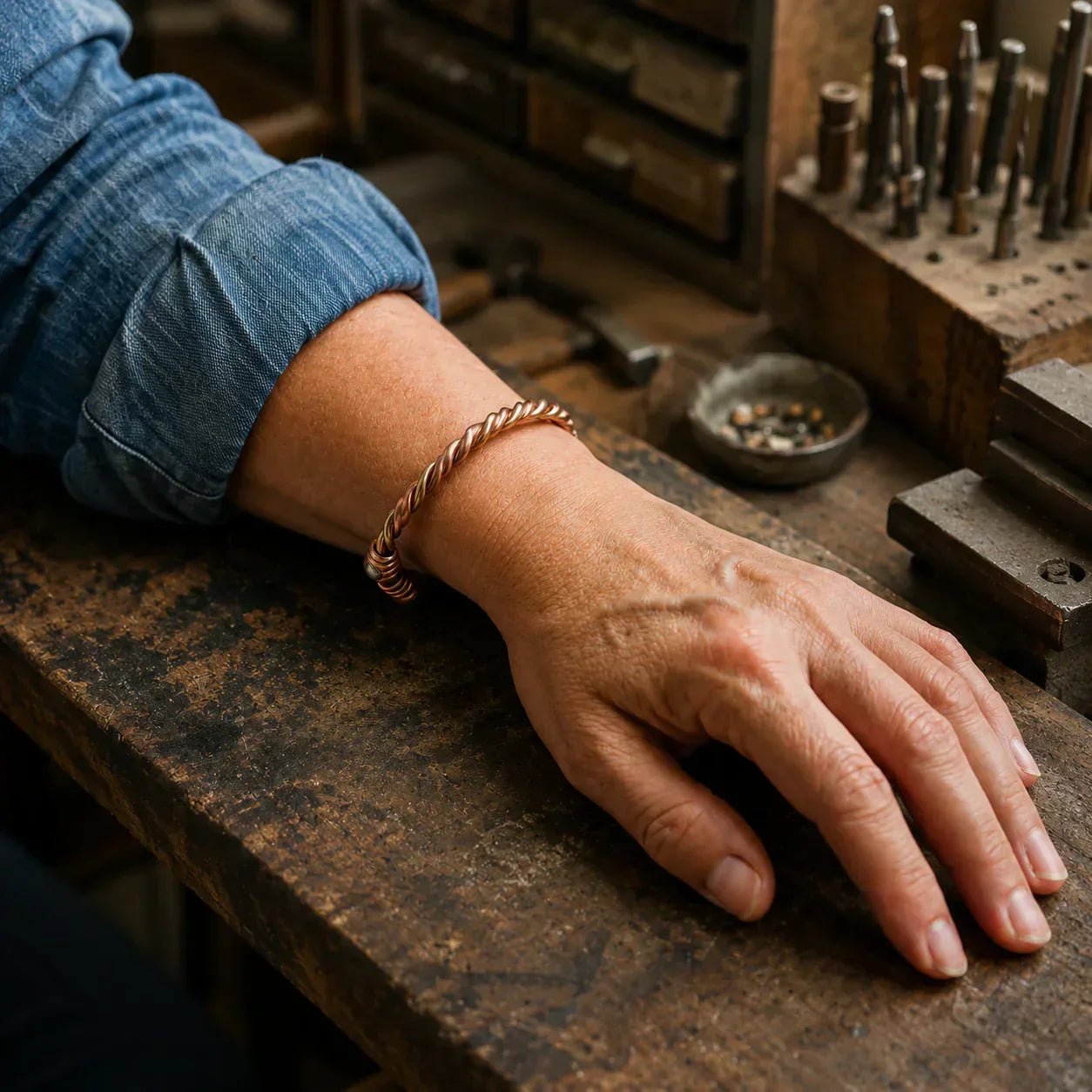 Pulseira de Cobre Rústica | Lisboa by Luisa
