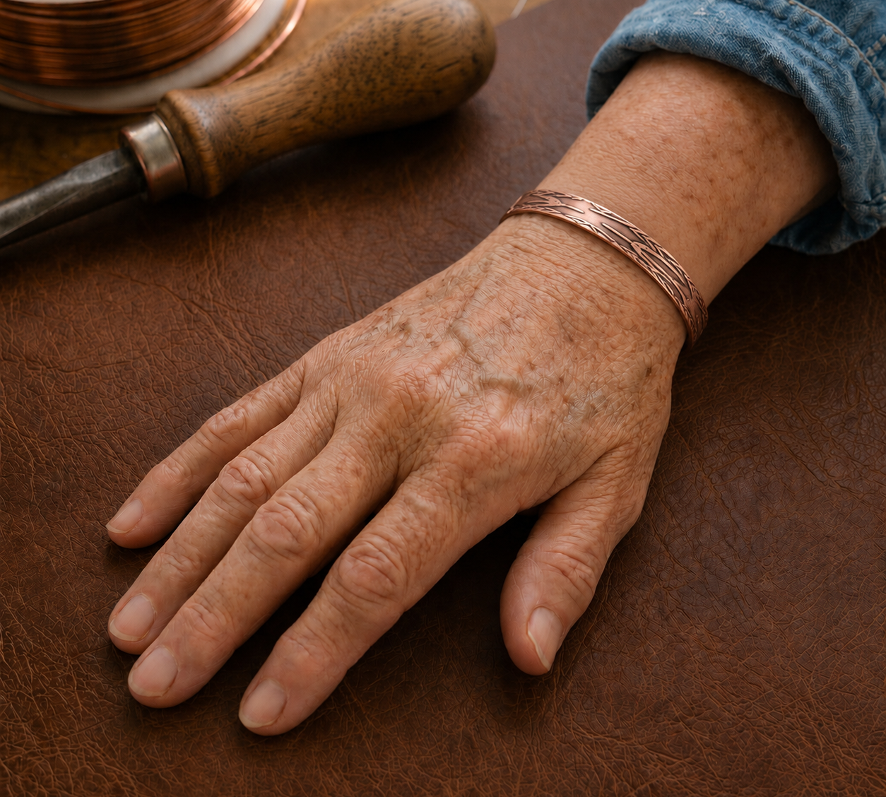 Pulseira de Cobre com Folhas | Lisboa by Luisa