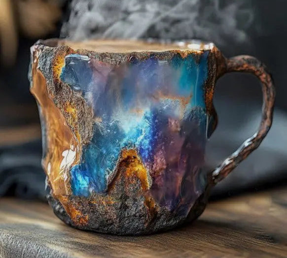 Canecas de Café com Cristais Minerais Incorporados