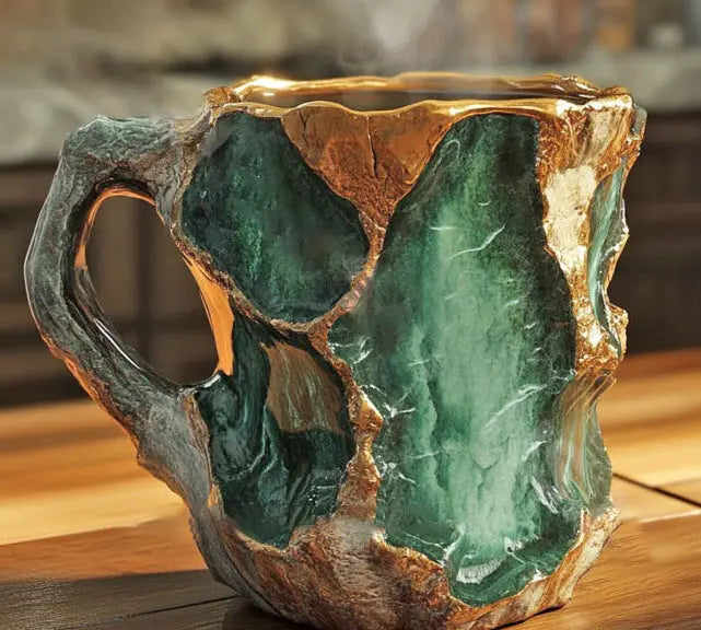Canecas de Café com Cristais Minerais Incorporados