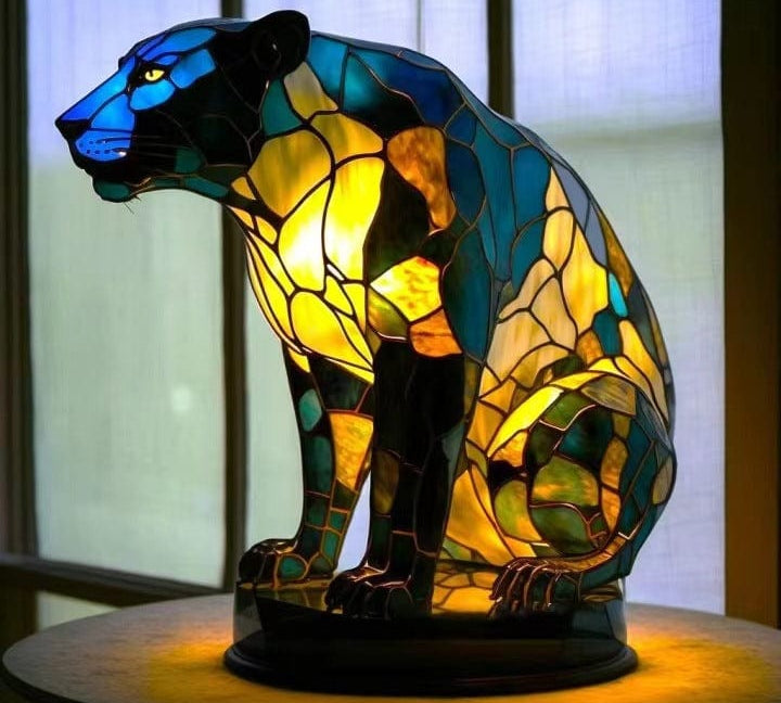 Candeeiro Leopardo Efeito Vitral | Lisboa by Luisa