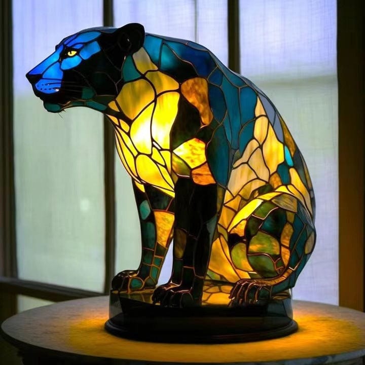 Candeeiro Leopardo Efeito Vitral | Lisboa by Luisa