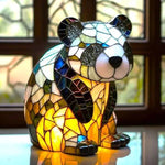 Candeeiro Panda Efeito Vitral | Lisboa by Luisa