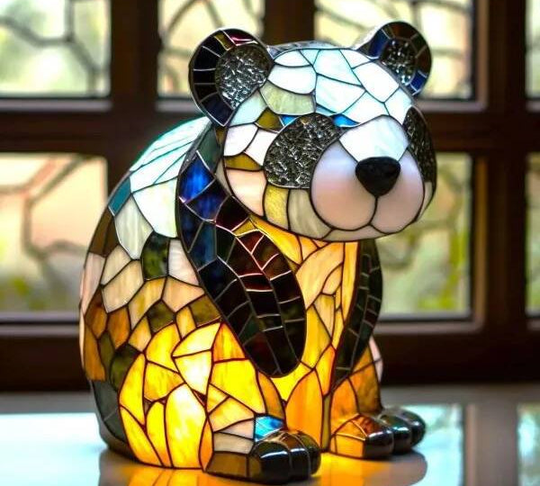 Candeeiro Panda Efeito Vitral | Lisboa by Luisa