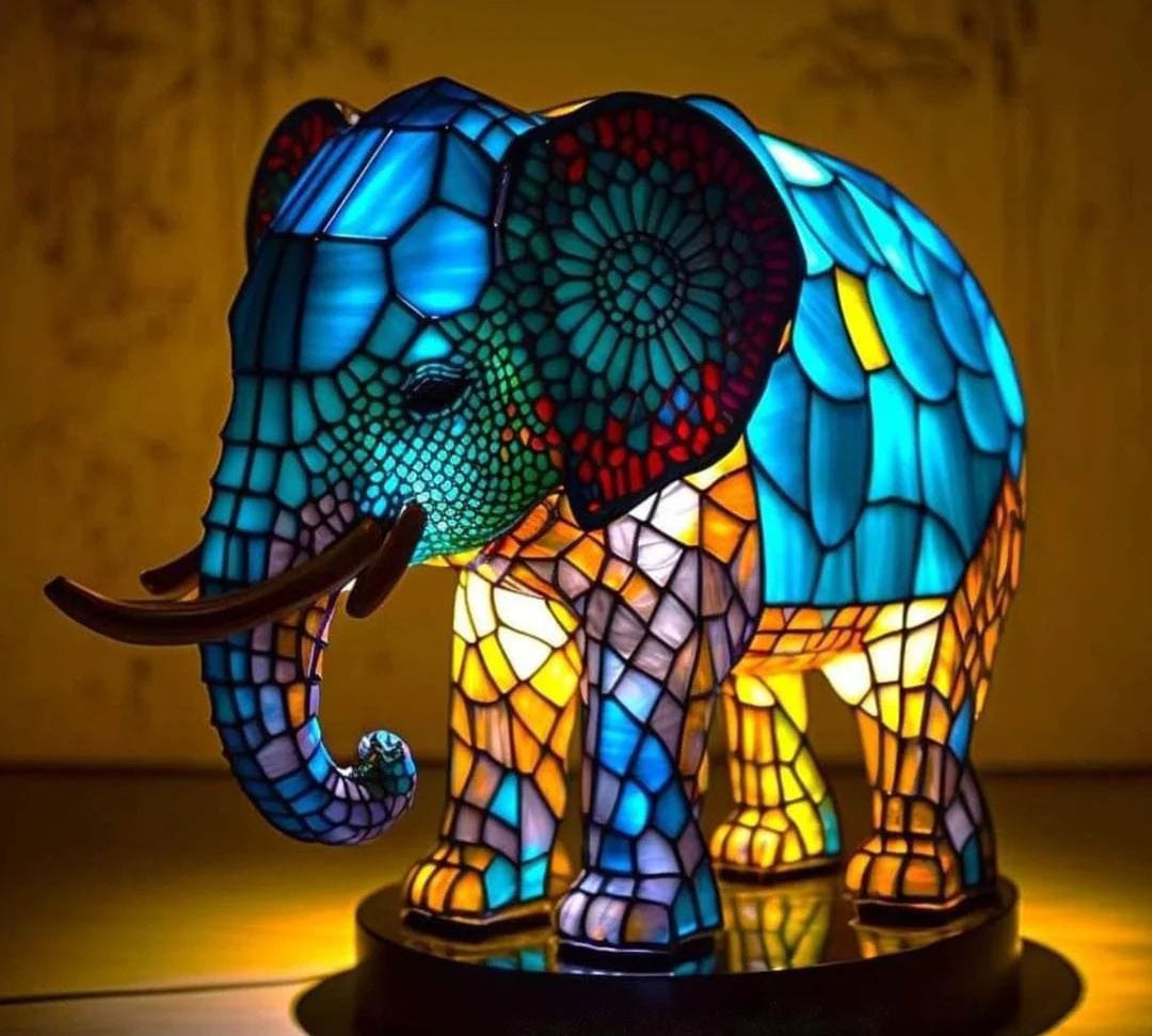 Candeeiro Elefante Efeito Vitral | Lisboa by Luisa