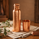 Conjunto Garrafa e Copo em Cobre Martelado | Lisboa by Luisa