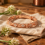 Pulseira de Cobre com Cristais Azuis | Lisboa by Luisa