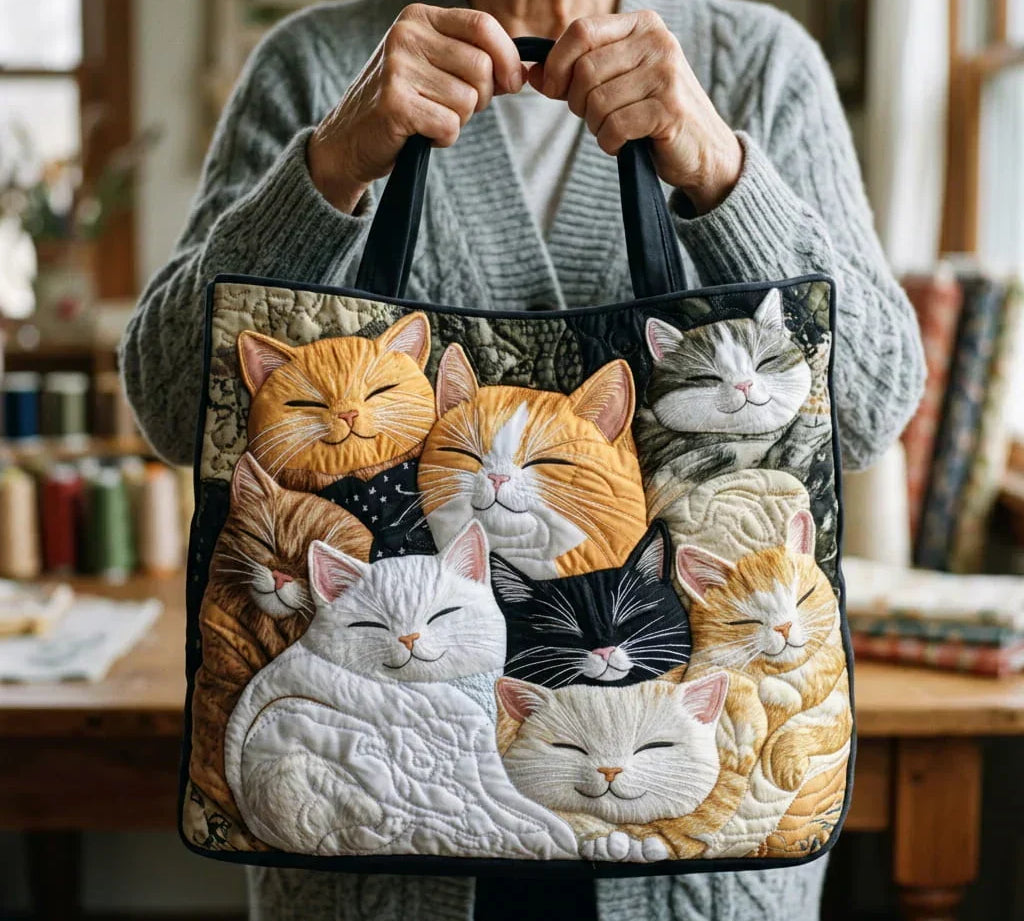 Mala Tote Acolchoada Gatinhos | Lisboa by Luisa