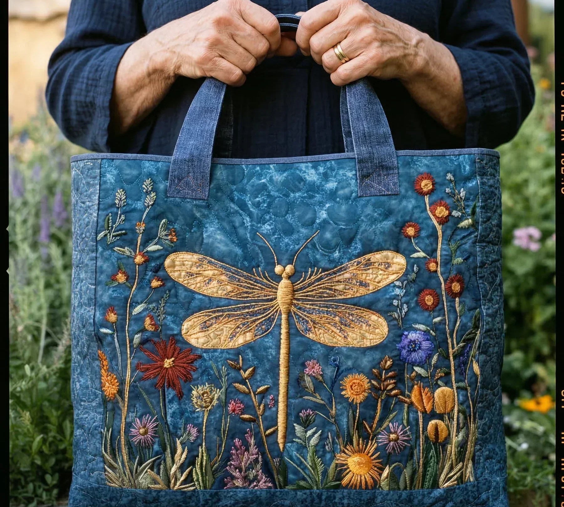 Mala Tote Acolchoada Dragão Dourado | Lisboa by Luisa