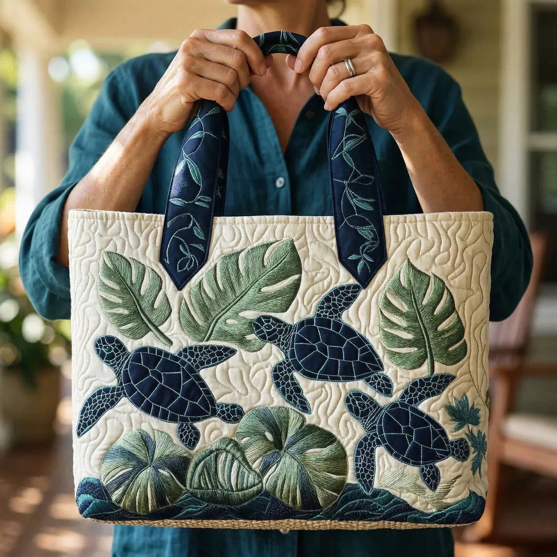 Mala Tote Acolchoada Tartaruga | Lisboa by Luisa