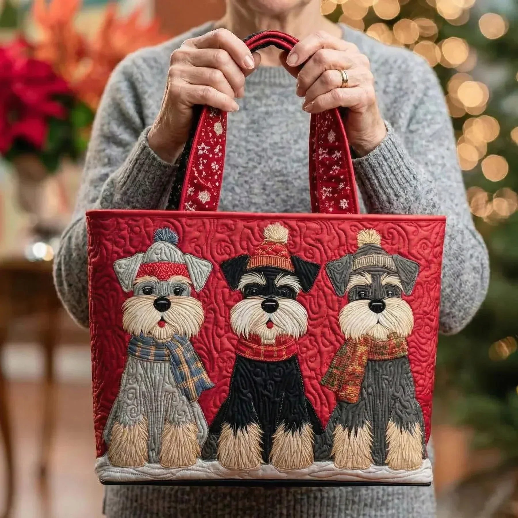 Mala Tote Acolchoada Trio de Schnauzers | Lisboa by Luisa