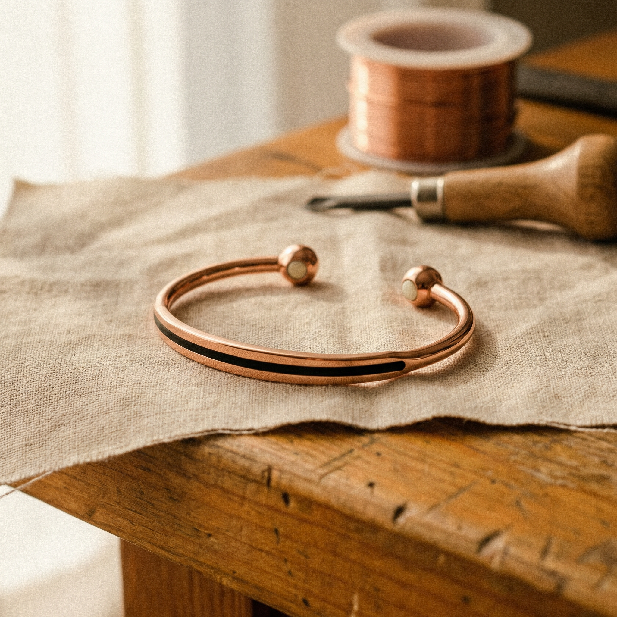 Pulseira de Cobre Rosé com Esferas | Lisboa by Luisa