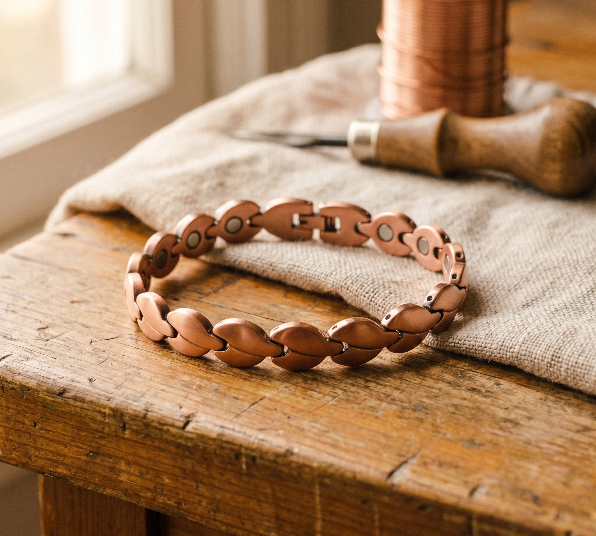 Pulseira de Tornozelo em Cobre com Fivela | Lisboa by Luisa