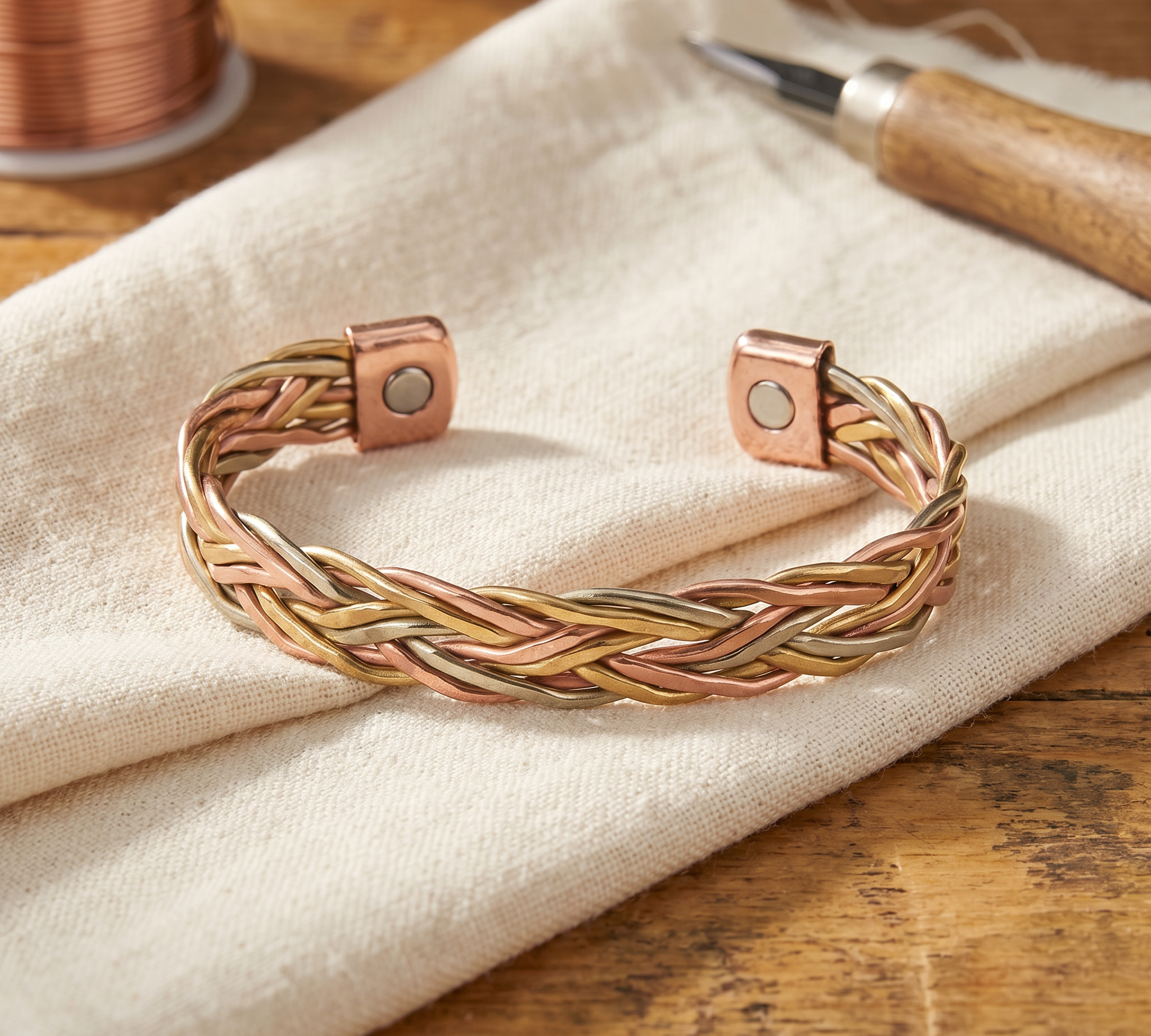 Pulseira Entrançada em Tons de Cobre | Lisboa by Luisa