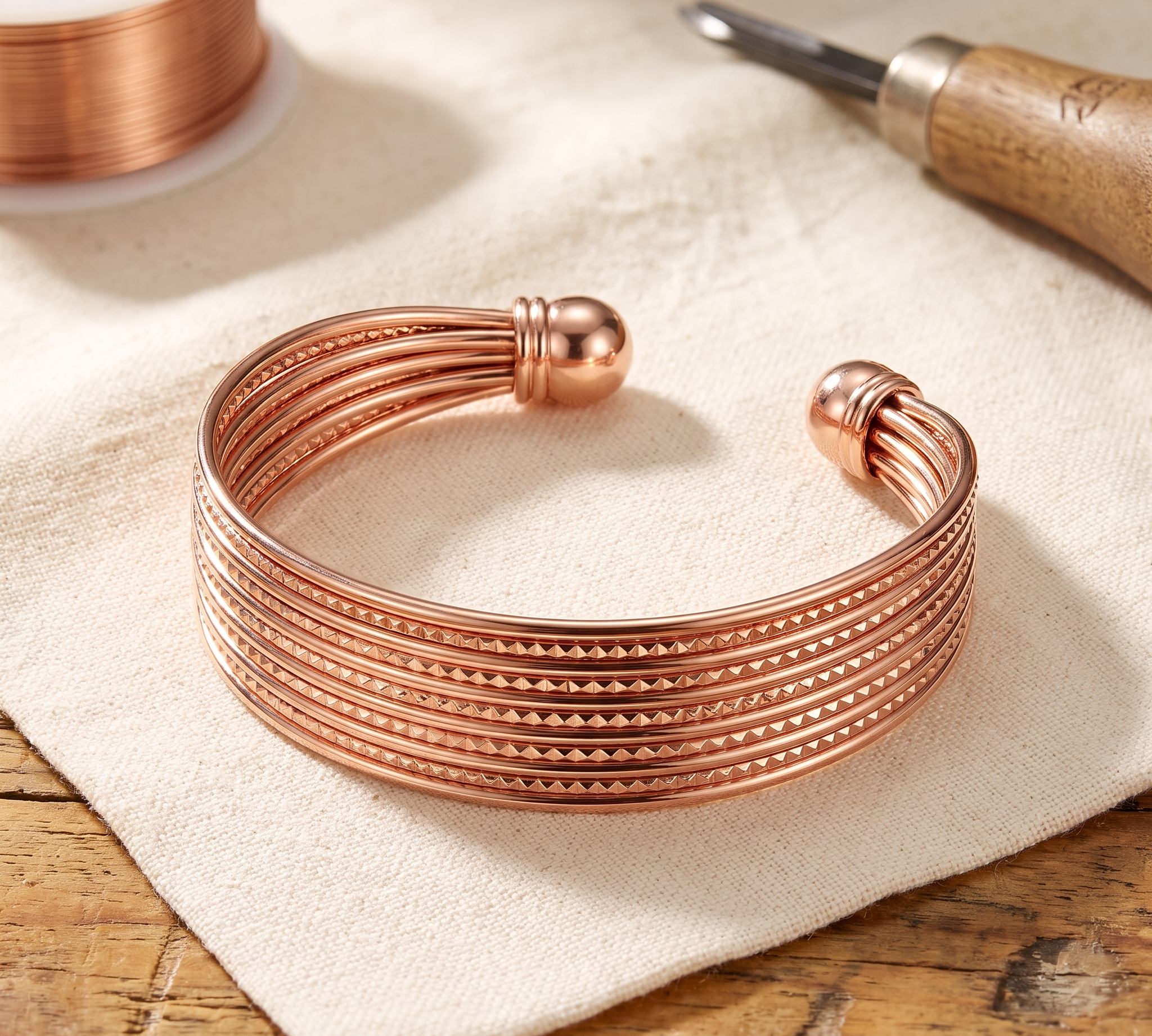 Pulseira de Cobre de Oito Fios | Lisboa by Luisa
