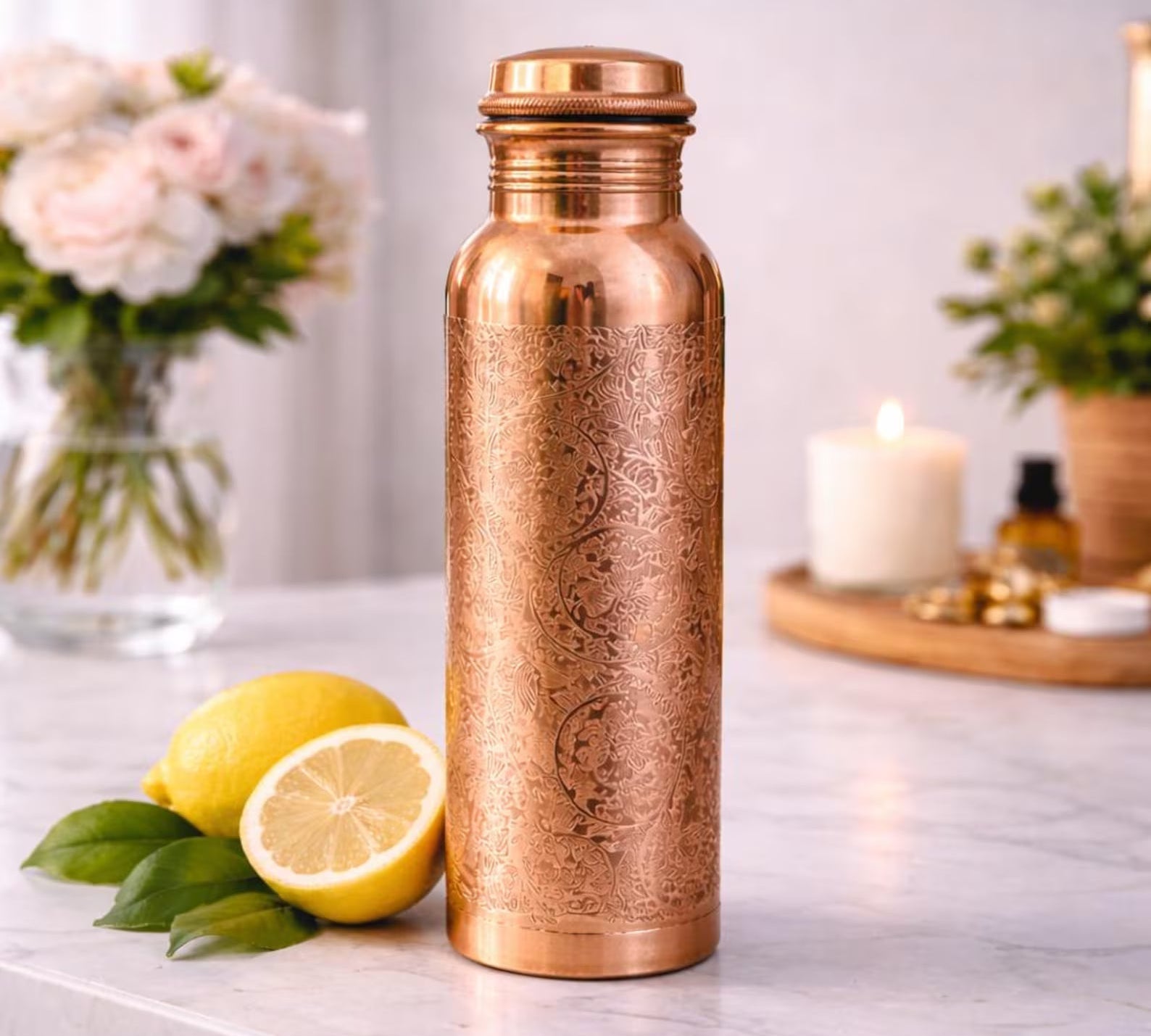 Garrafa de Cobre com Gravação (950 ml) | Lisboa by Luisa