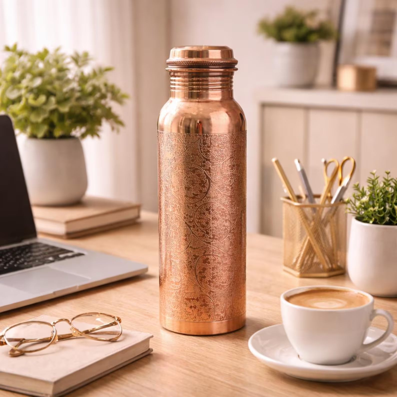 Garrafa de Cobre com Gravação (950 ml) | Lisboa by Luisa