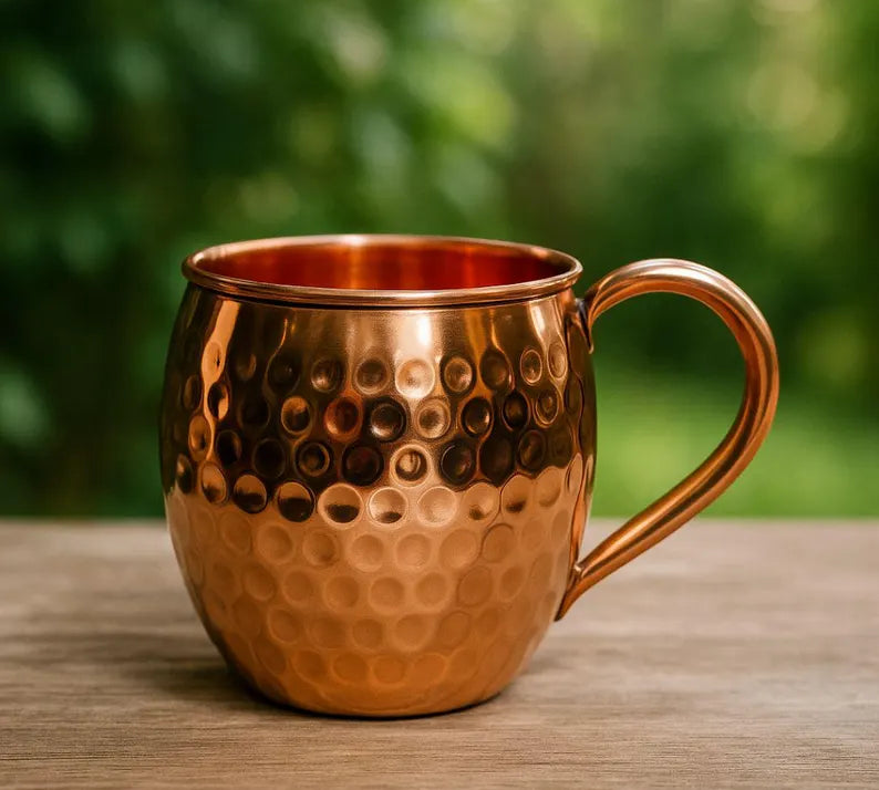 Caneca de Cobre Forjada com Tampa de Latão | Lisboa by Luisa