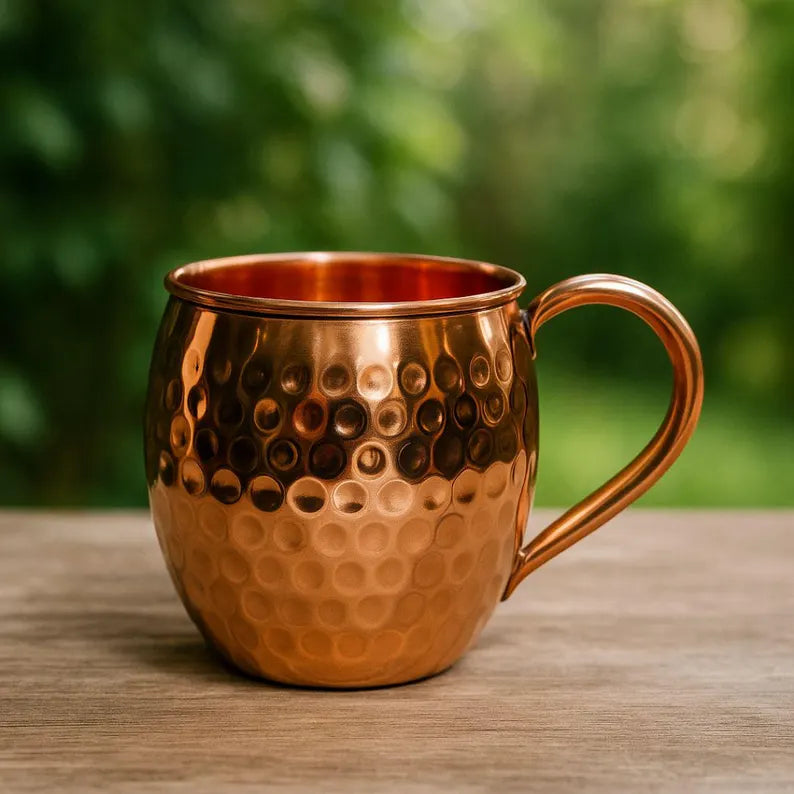 Caneca de Cobre Forjada com Tampa de Latão | Lisboa by Luisa