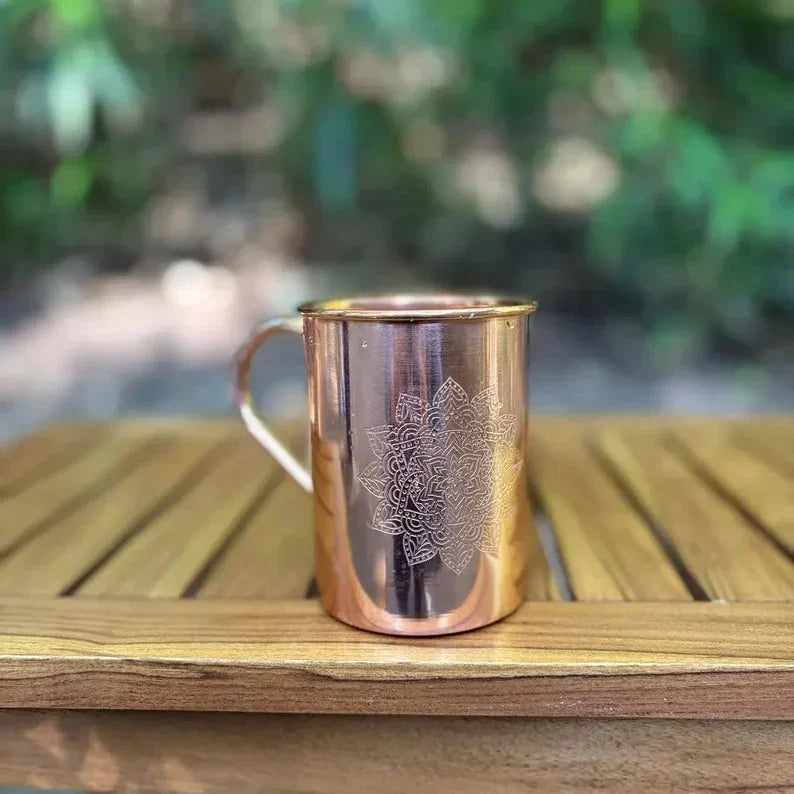 Caneca de Cobre Gravada Mandala | Lisboa by Luisa