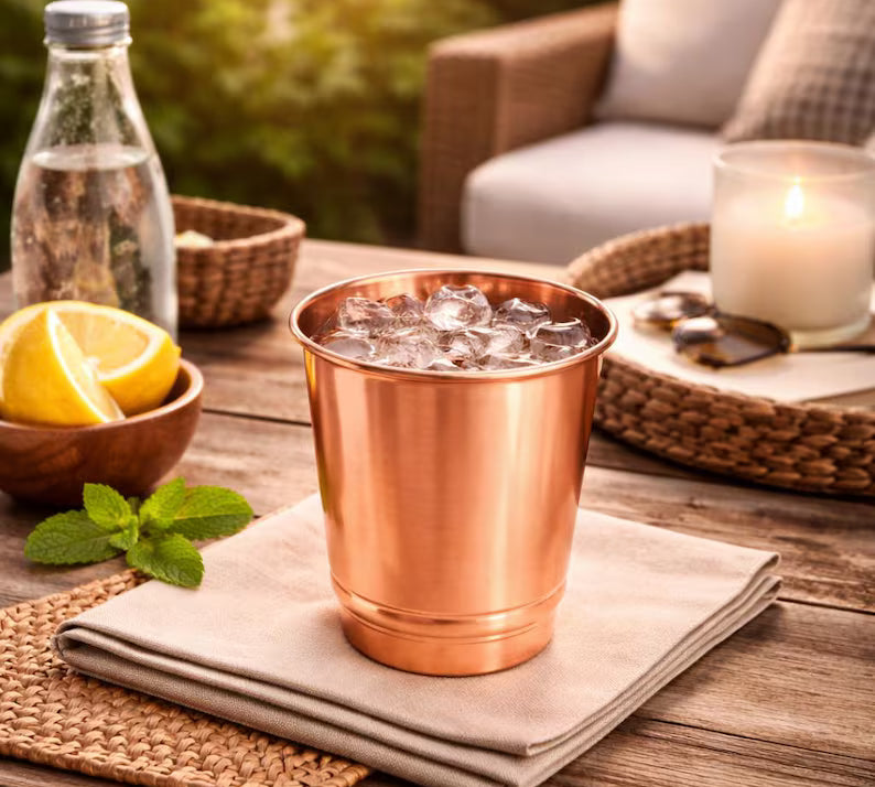 Copo de Cobre Estriado (350 ml) | Lisboa by Luisa