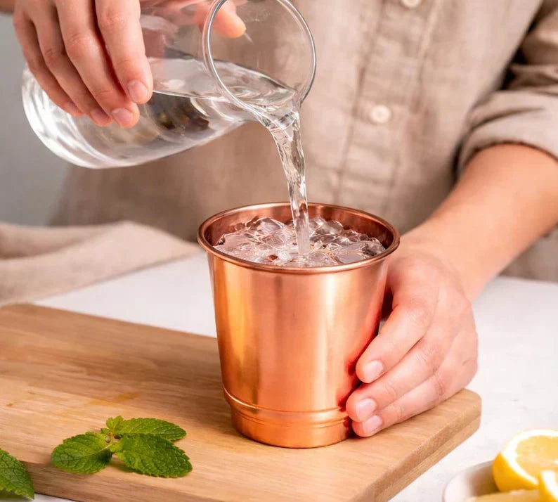 Copo de Cobre Estriado (350 ml) | Lisboa by Luisa
