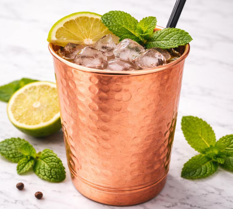 Copo de Cobre com Riscas (350 ml) | Lisboa by Luisa