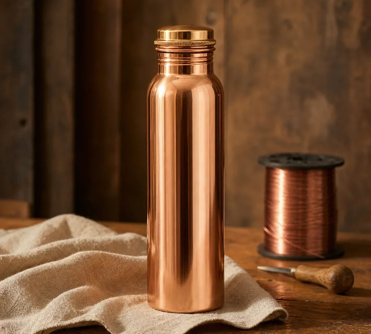 Garrafa de Água em Cobre Liso (950 ml) | Lisboa by Luisa