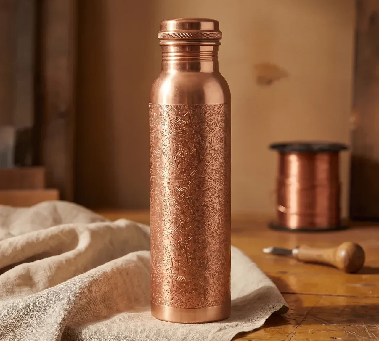 Garrafa de Cobre com Gravação (950 ml) | Lisboa by Luisa